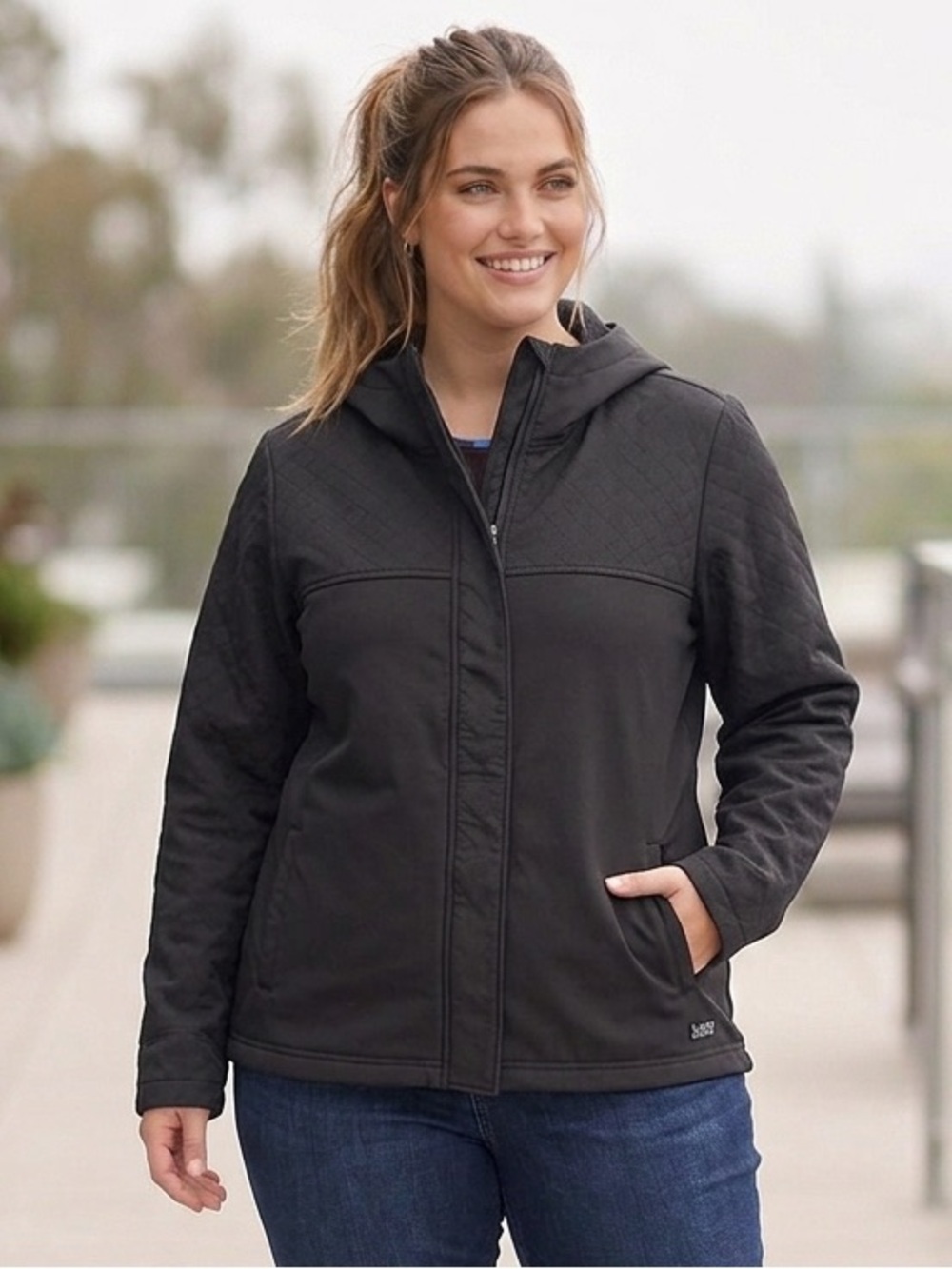 Fila Black Hooded Lightweight Jacket